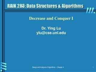 RAIK 283: Data Structures &amp; Algorithms