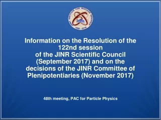 122nd session of the Scientific Council