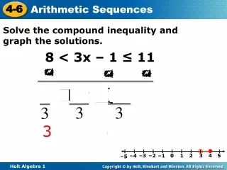 Solve the compound inequality and graph the solutions.