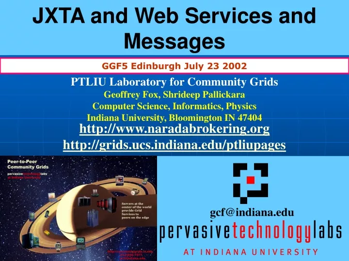 jxta and web services and messages