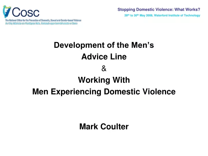 stopping domestic violence what works