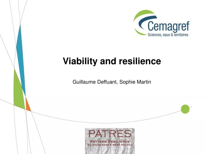 viability and resilience guillaume deffuant