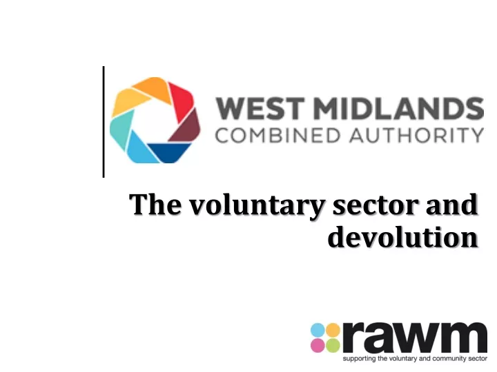 the voluntary sector and devolution