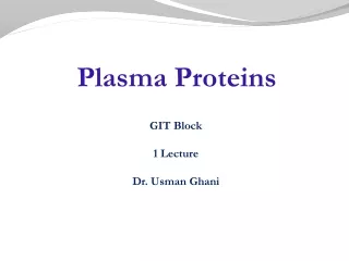GIT Block 1 Lecture Dr. Usman Ghani