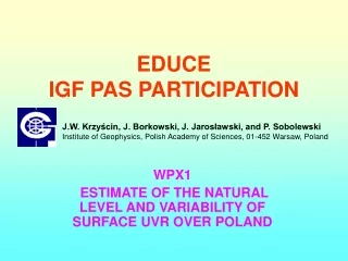 EDUCE  IGF PAS PARTICIPATION