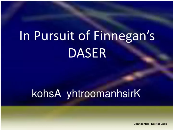 in pursuit of finnegan s daser