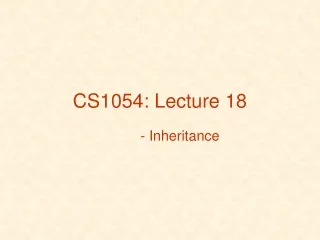 CS1054: Lecture 18