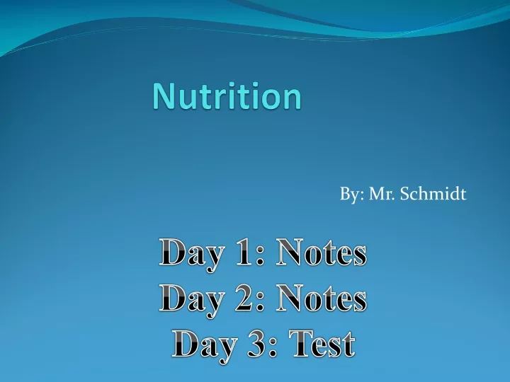 nutrition