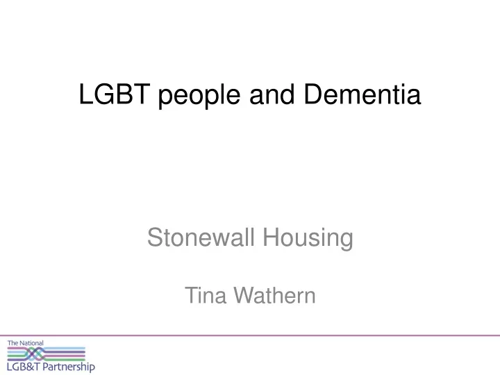 lgbt people and dementia