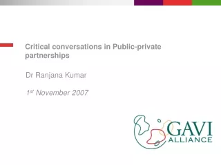 Critical conversations in Public-private partnerships