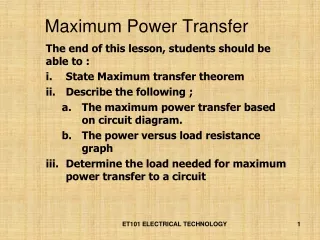 Maximum Power Transfer