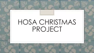 HOSA Christmas Project