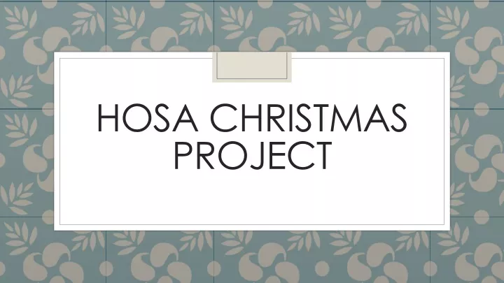 hosa christmas project