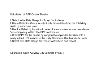 Calculation of RPF Control Deaths: Select Initial Date Range for Troop Control Area