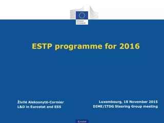 ESTP programme for 2016