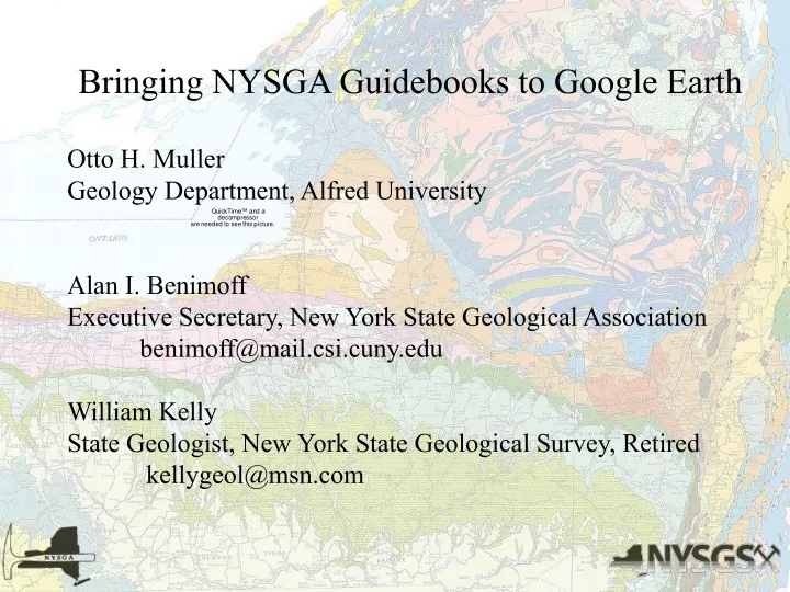 bringing nysga guidebooks to google earth