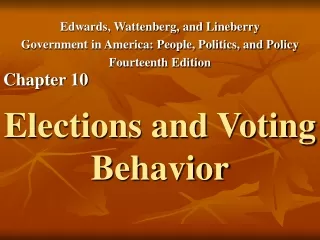 Elections and Voting Behavior