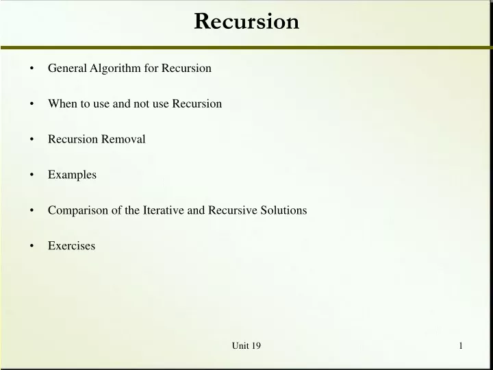 recursion