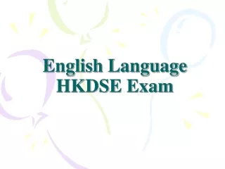 English Language HKDSE Exam