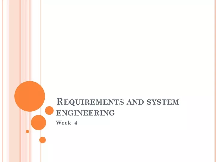 requirements and system engineering