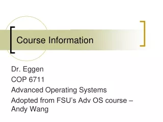Course Information