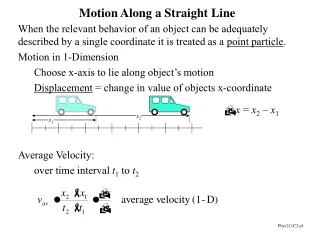 Motion Along a Straight Line