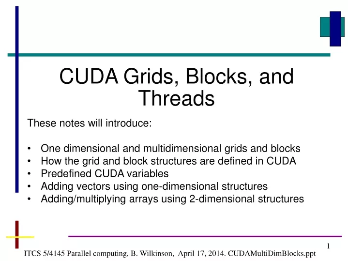 cuda grids blocks and threads