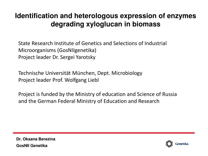 identification and heterologous expression of enzymes degrading xyloglucan in biomass