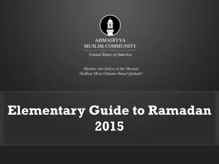 Elementary Guide to Ramadan  2015