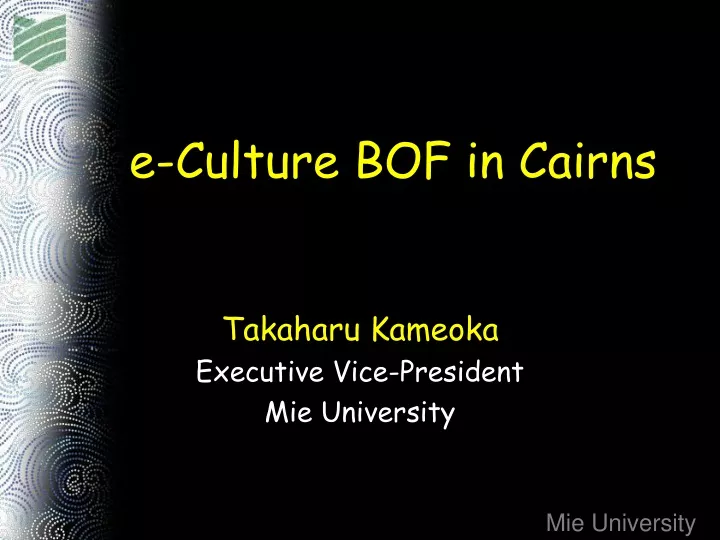 takaharu kameoka executive vice president mie university