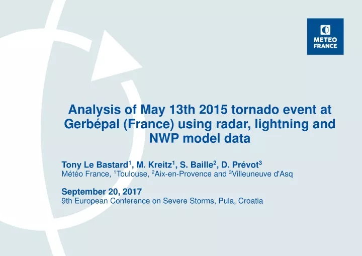 analysis of may 13th 2015 tornado event at gerb