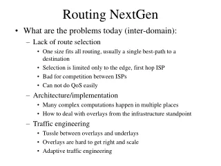 Routing NextGen