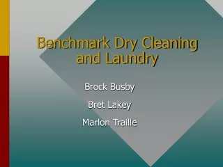 Benchmark Dry Cleaning and Laundry