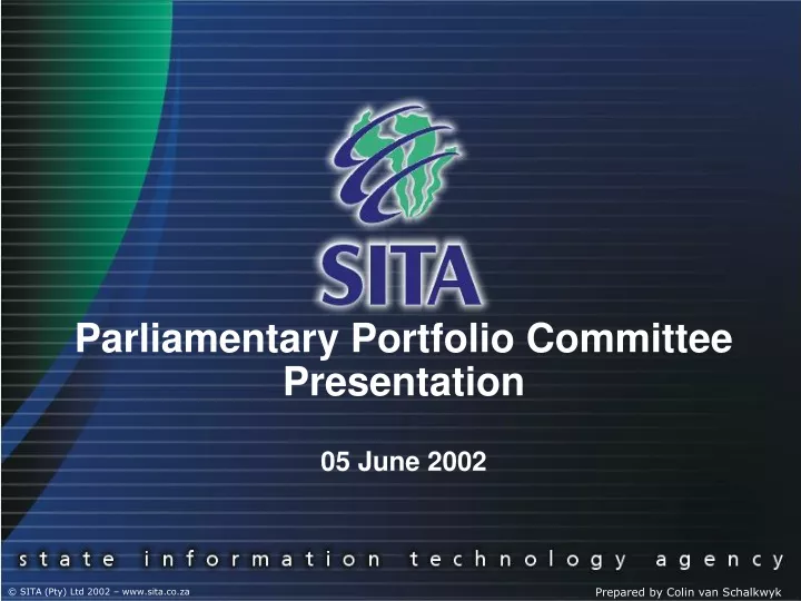 parliamentary portfolio committee presentation