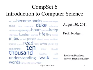 CompSci 6 Introduction to Computer Science