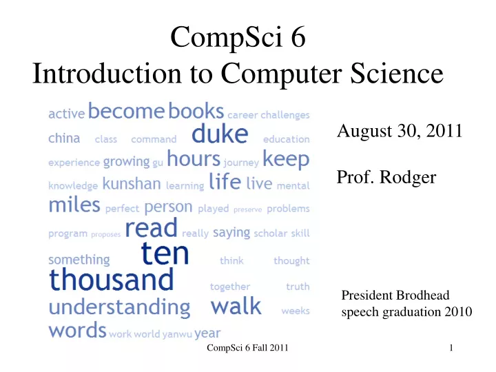 compsci 6 introduction to computer science