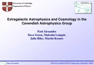 Extragalactic Astrophysics and Cosmology in the Cavendish Astrophysics Group