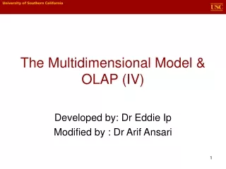 The Multidimensional Model &amp; OLAP (IV)