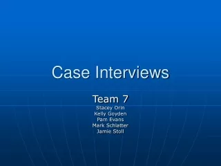 Case Interviews
