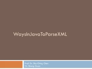 WaysInJavaToParseXML