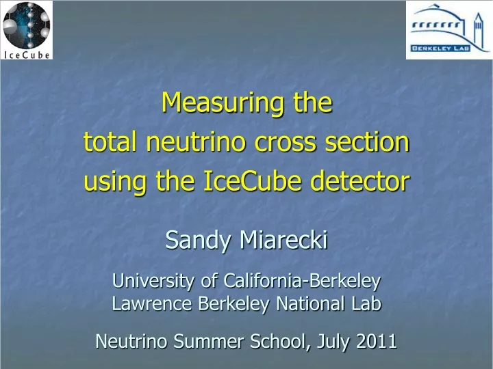 measuring the total neutrino cross section using the icecube detector