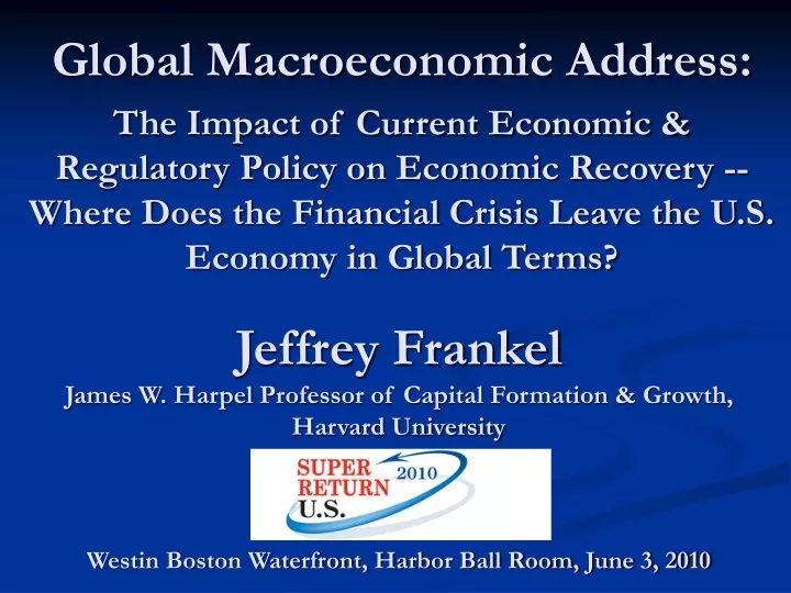 global macroeconomic address the impact