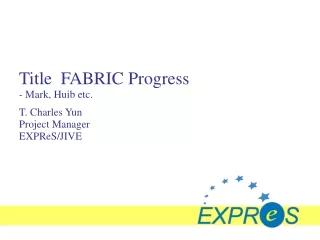 Title  FABRIC Progress - Mark, Huib etc.