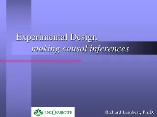 Experimental Design 	making causal inferences