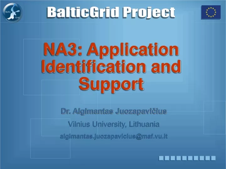 na3 application identification and support