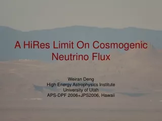 A HiRes Limit On Cosmogenic Neutrino Flux