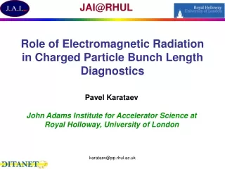 Role of Electromagnetic Radiation in Charged Particle Bunch Length Diagnostics