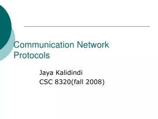 Communication Network Protocols