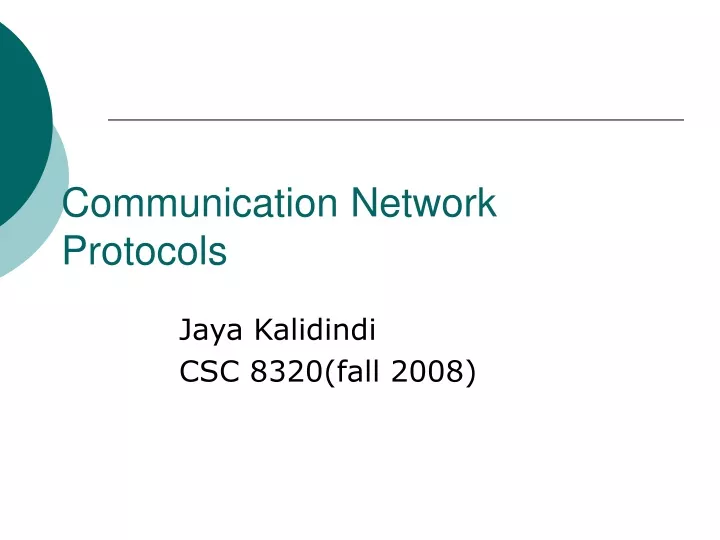 communication network protocols