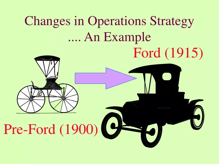 changes in operations strategy an example